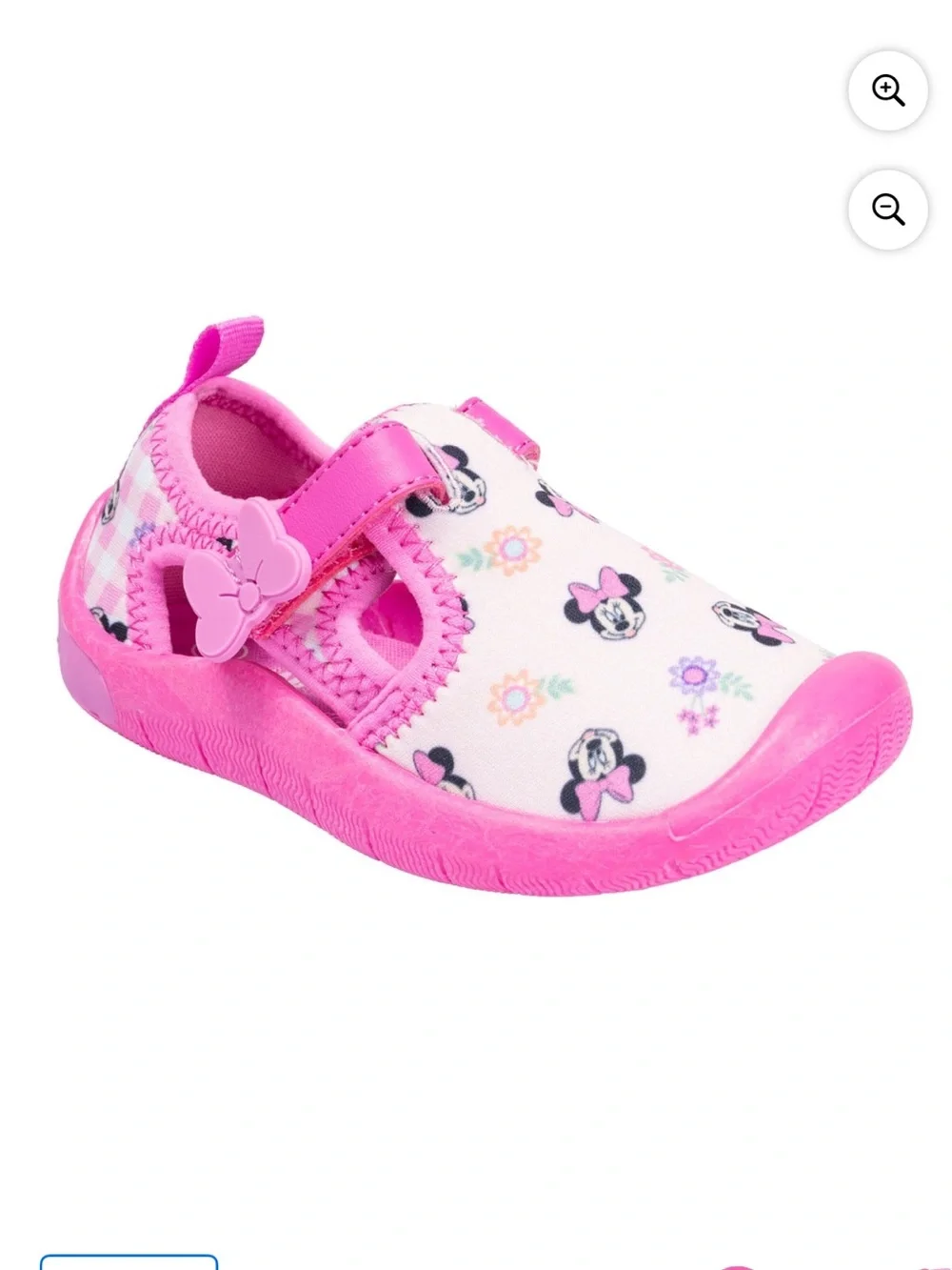 NWT Pink Minnie Mouse Water Shoes size 13/1